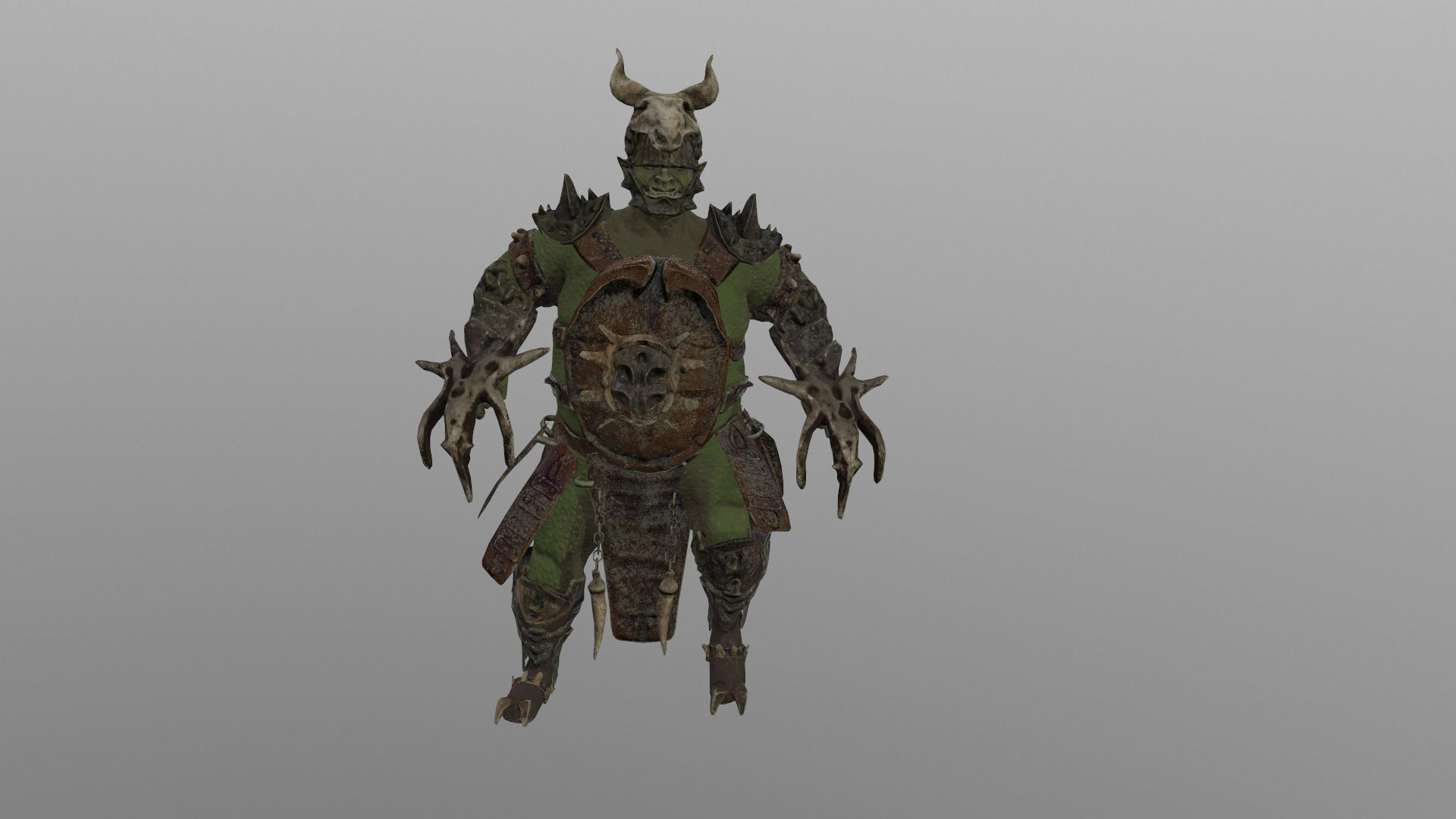Orc Fat Warrior Low-poly 3D model_15