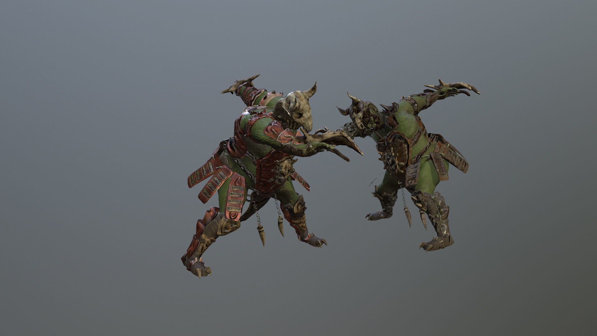 Orc Fat Warrior Low-poly 3D model_12