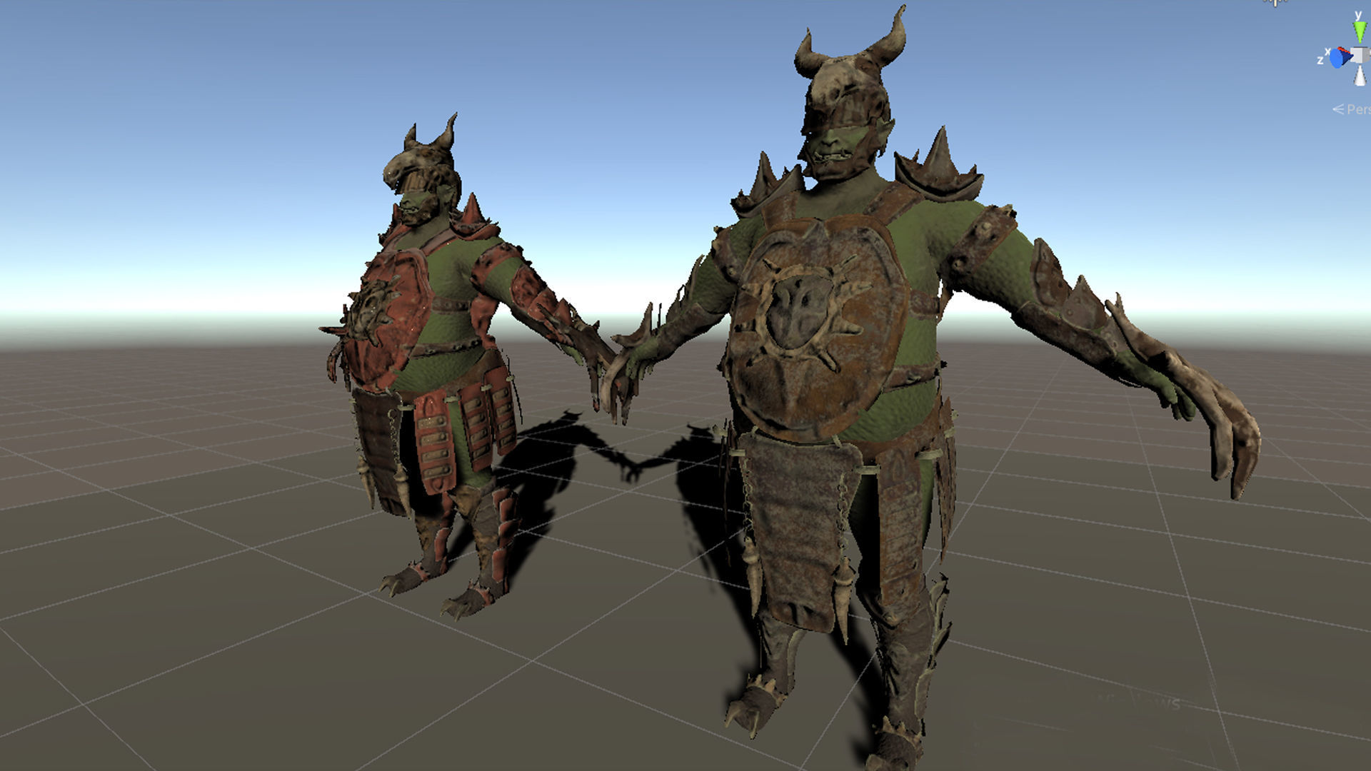 Orc Fat Warrior Low-poly 3D model_11