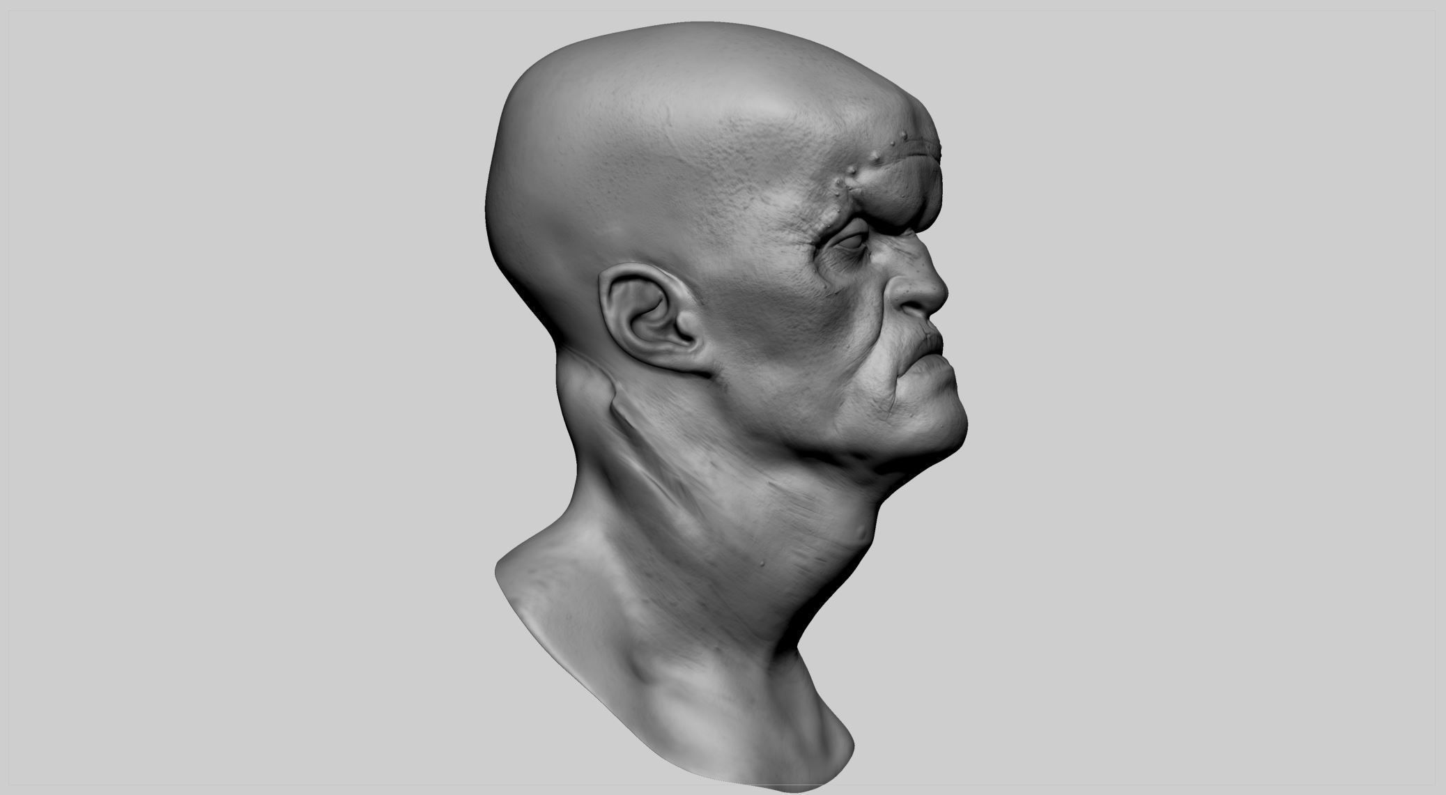 Creature Head v11 3D model_1