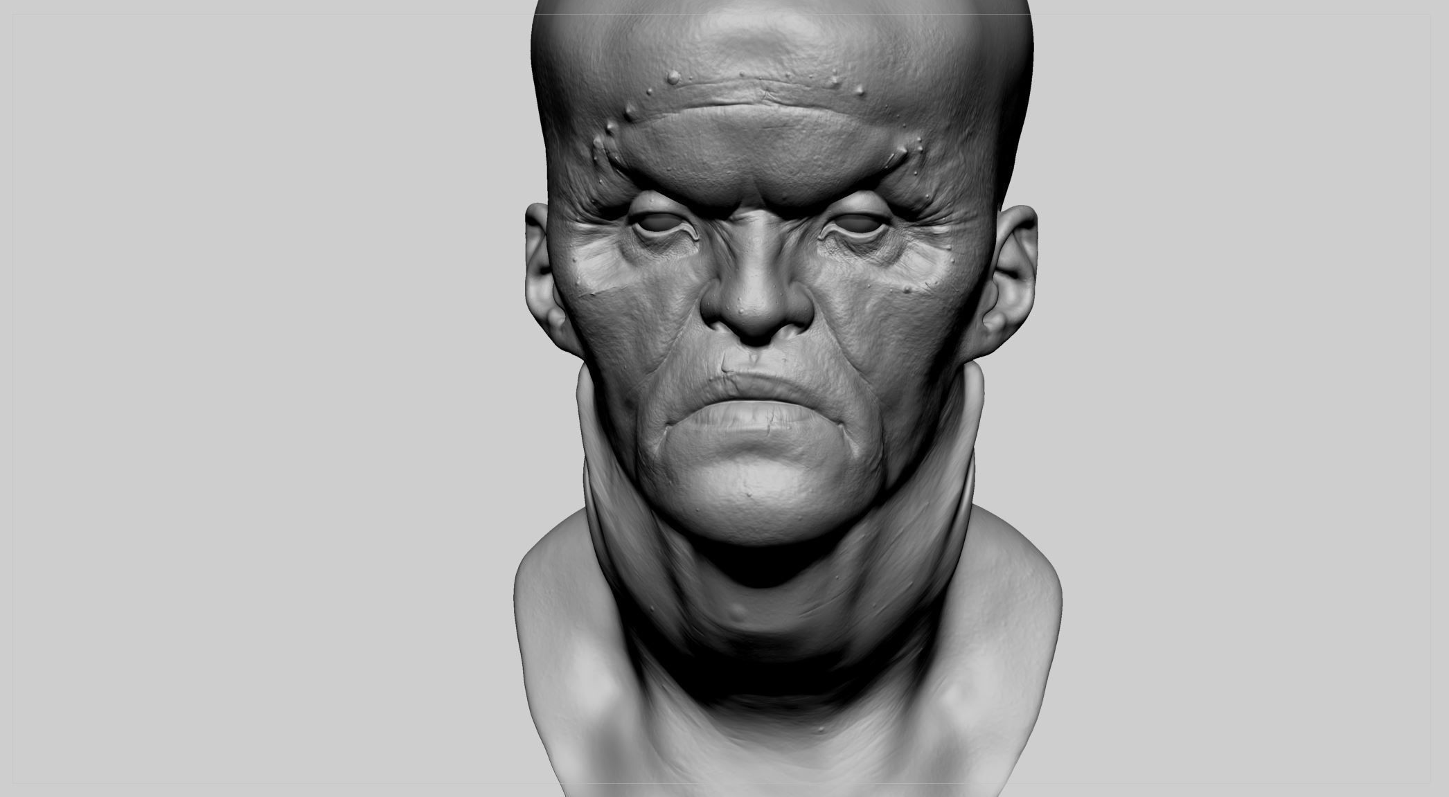 Creature Head v11 3D model_9