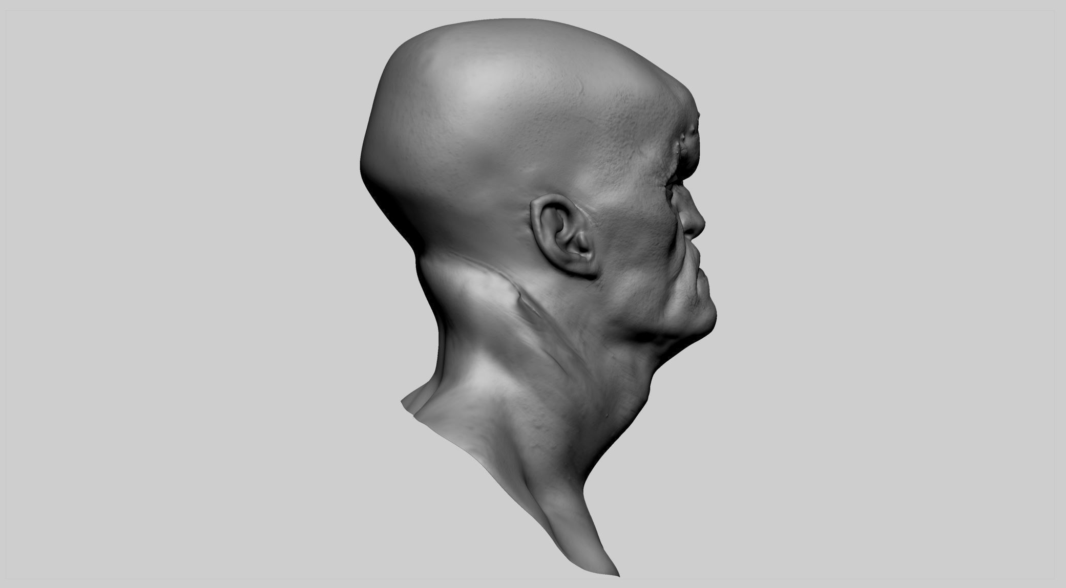 Creature Head v11 3D model_2