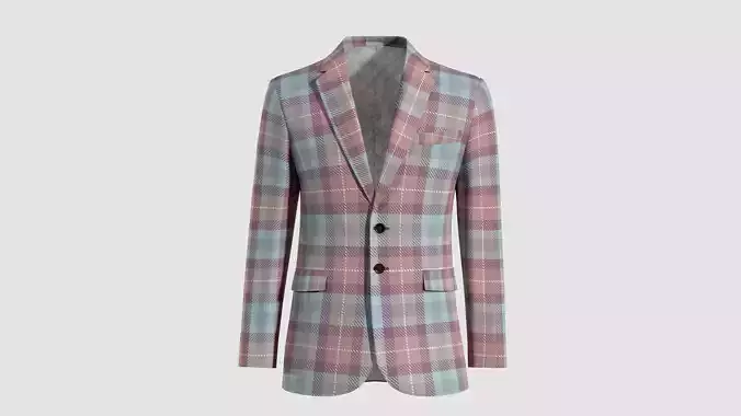 SUIT 3D MODEL plaid blazer 3D model