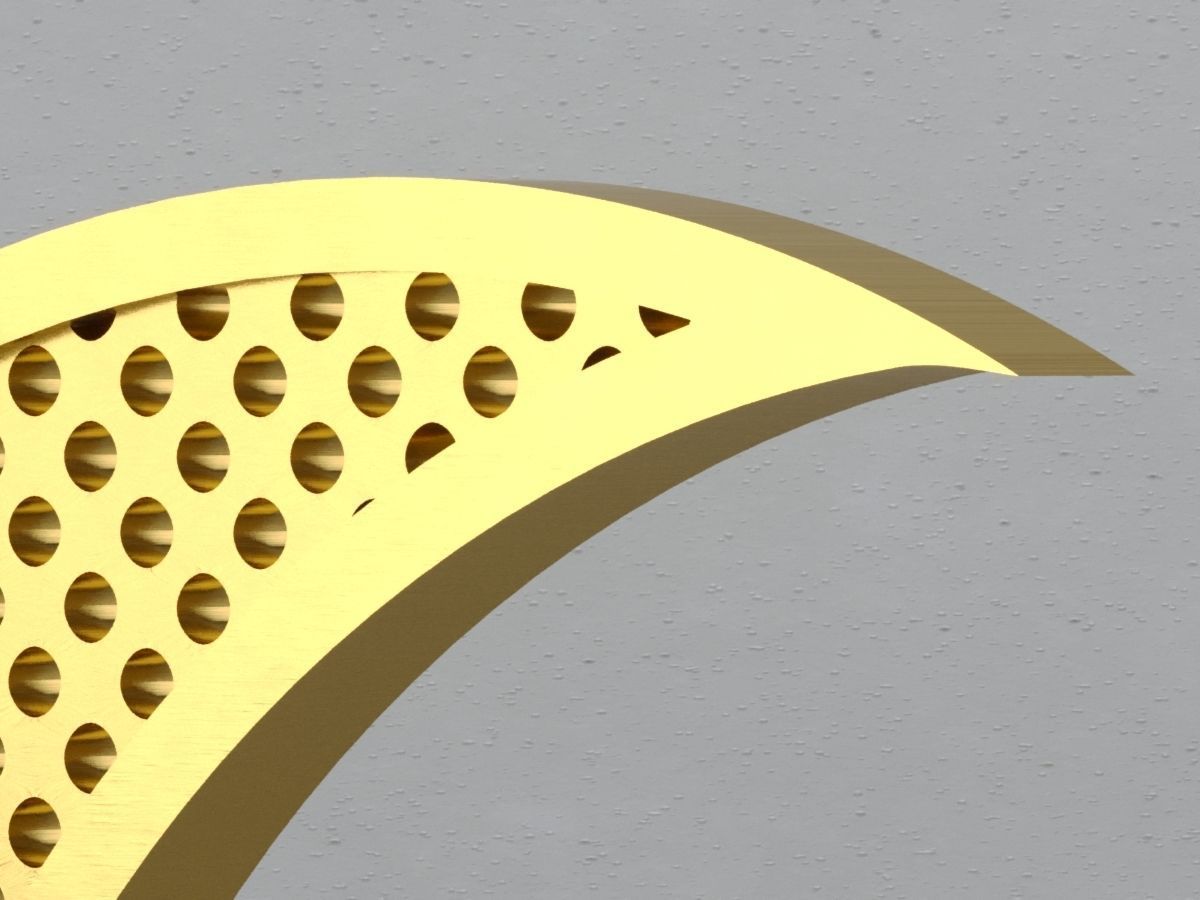 3D Islam crescent moon and star logo 2 textured 3D model_17