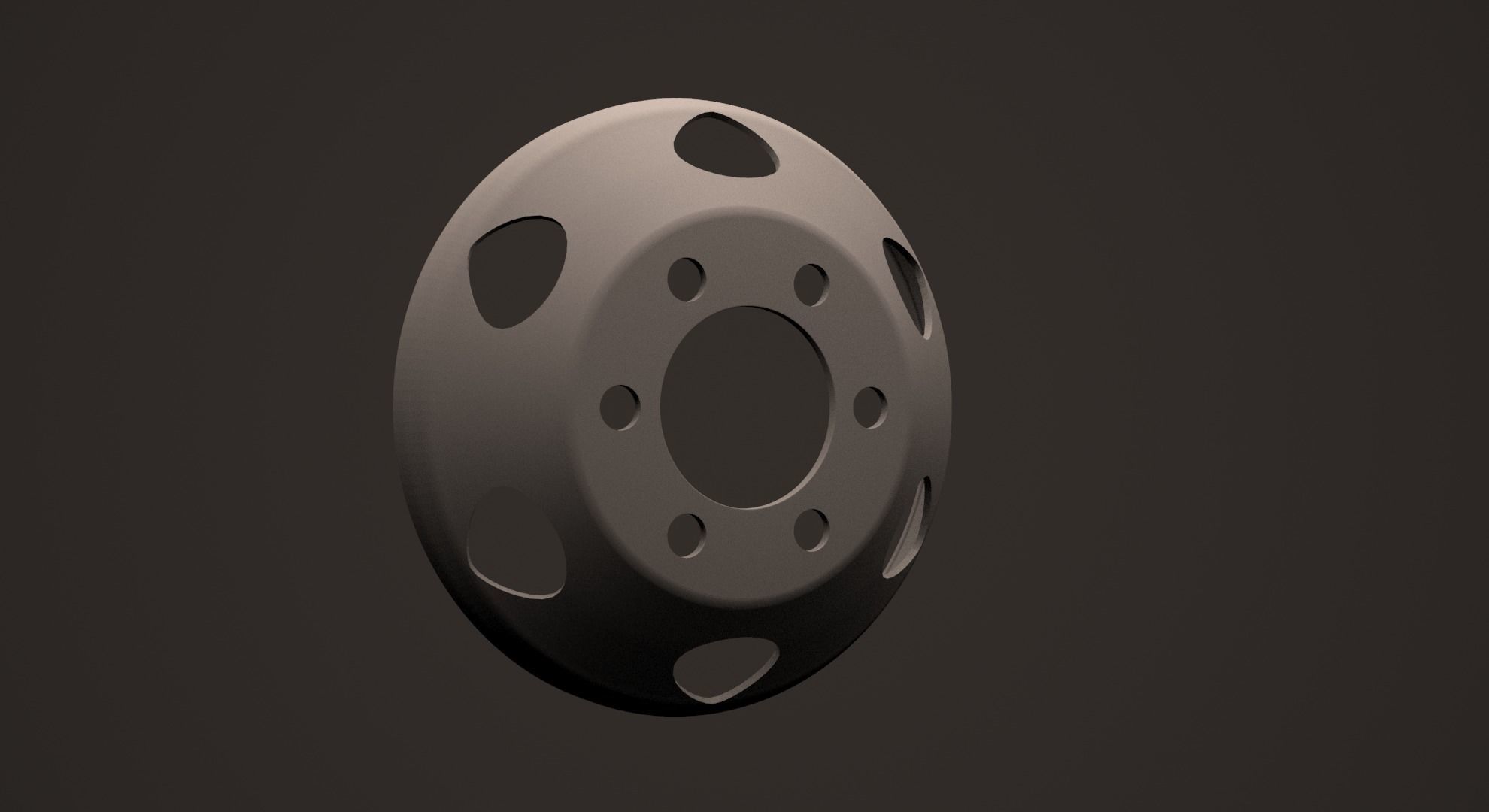 Disc wheel truck 3D print model_7