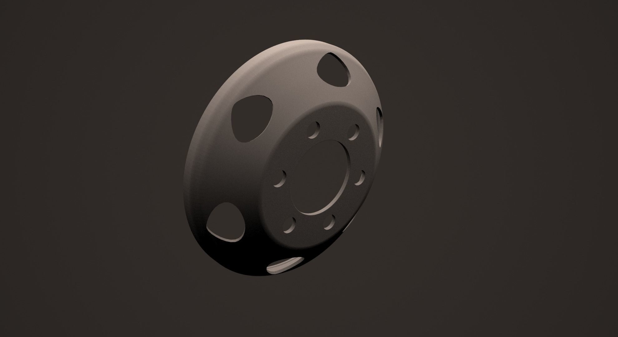 Disc wheel truck 3D print model_9