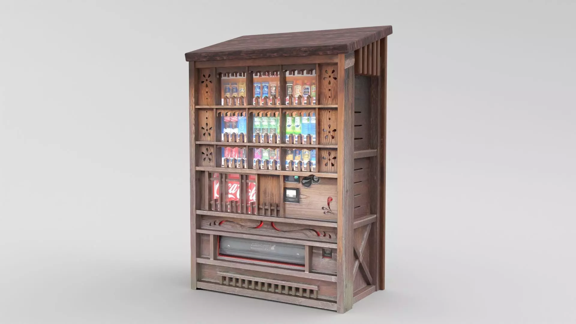 Edo Vending Machine Low-poly 3D model