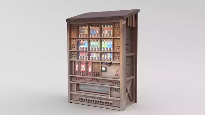 Edo Vending Machine Low-poly 3D model