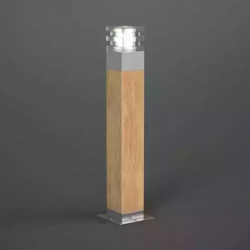 Modern Wooden And Metal Lamp