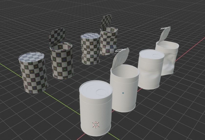 Tin Cans Low-poly 3D model_20