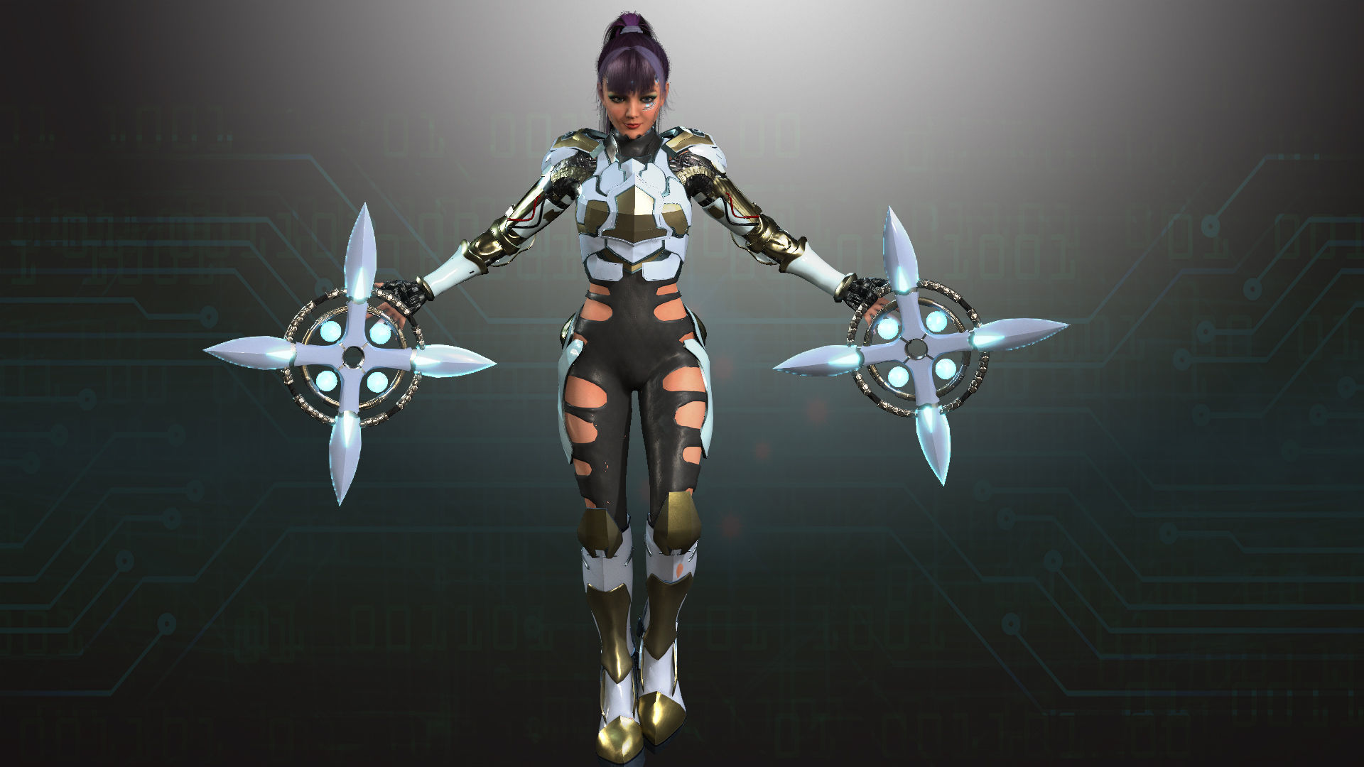 Cyborg War Zone - Eva02 Low-poly 3D model_2