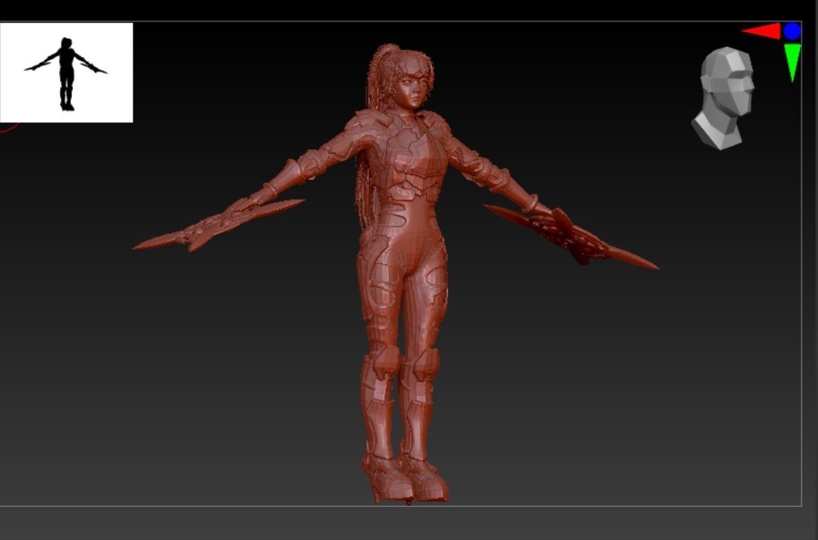 Cyborg War Zone - Eva02 Low-poly 3D model_9