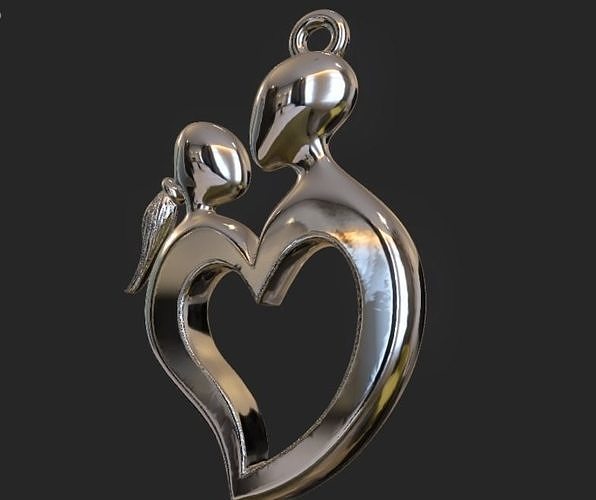 One heart for two 3D print model
