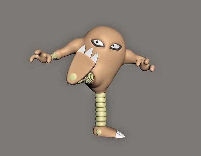 Hitmonlee Kicking Pokemon Fanart Model 3D print model