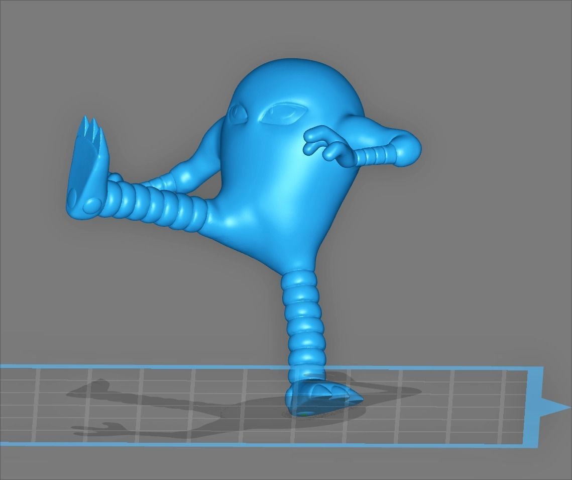 Hitmonlee Kicking Pokemon Fanart Model 3D print model_3