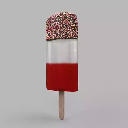 Ice Lolly Popsicle with Sprinkles 3D model