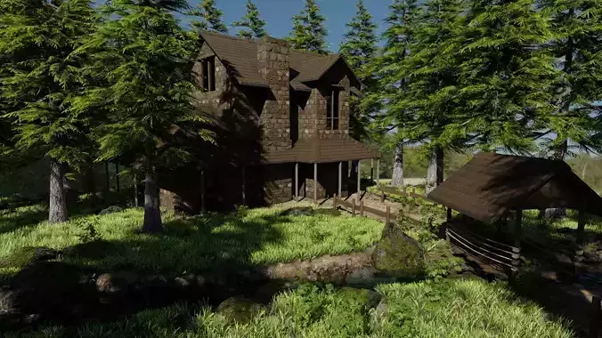 House  Scene 3D model