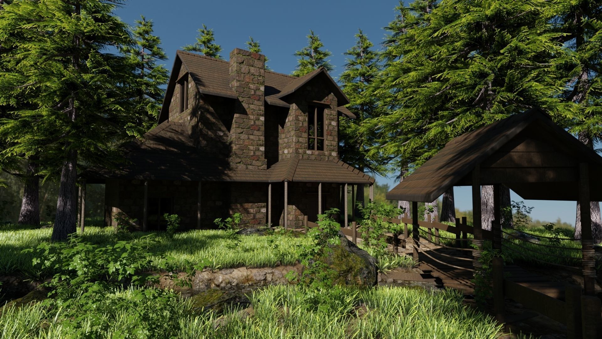 House  Scene 3D model_1