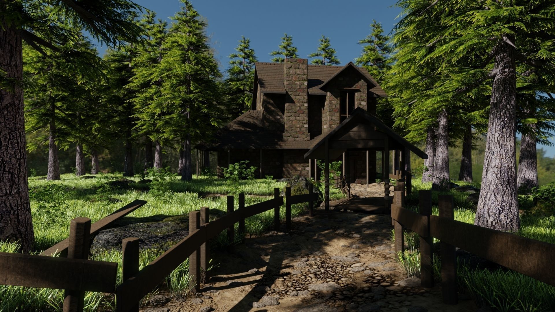 House  Scene 3D model_2