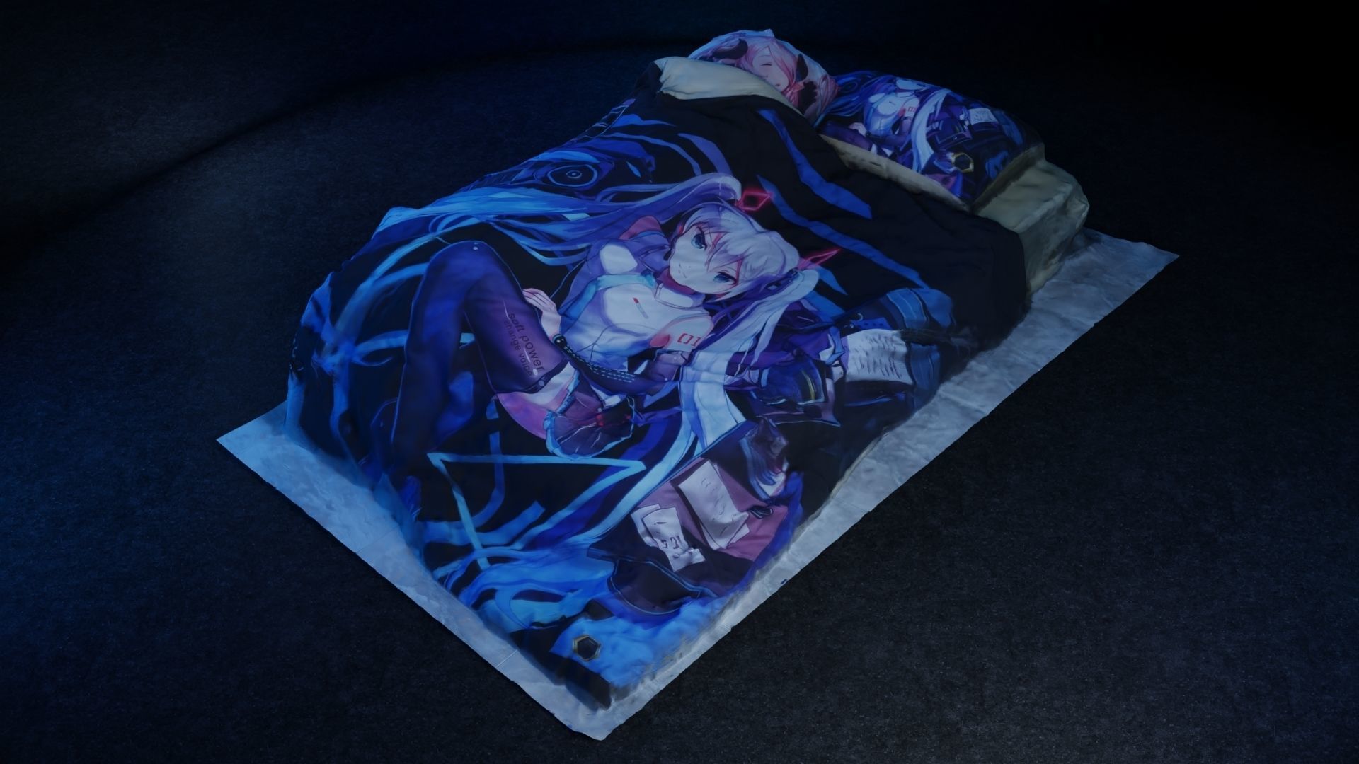 Anime Bed 3D model_2