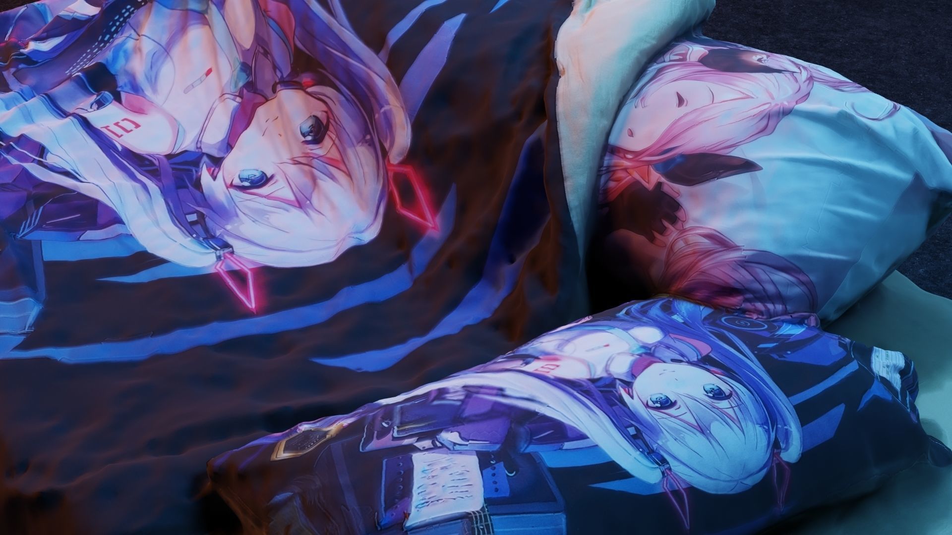 Anime Bed 3D model_8