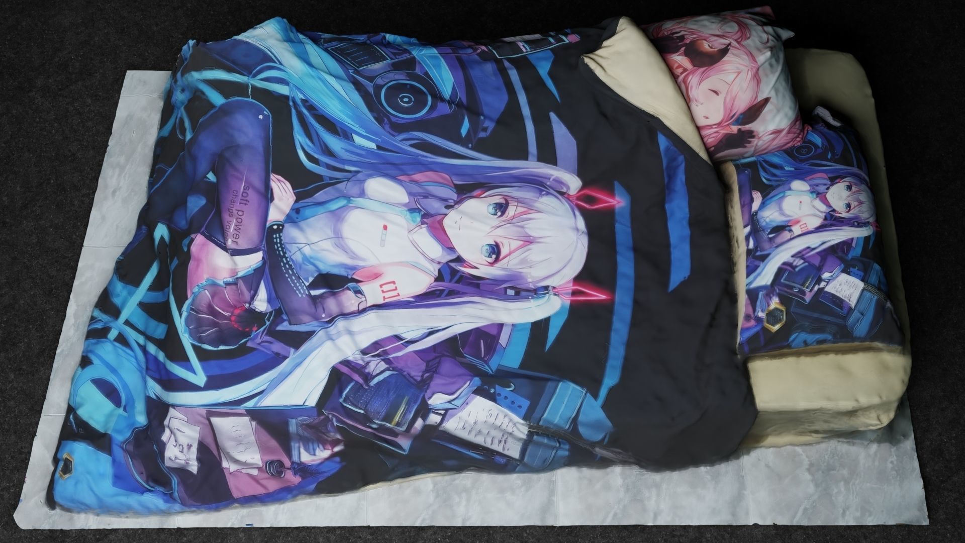 Anime Bed 3D model_6