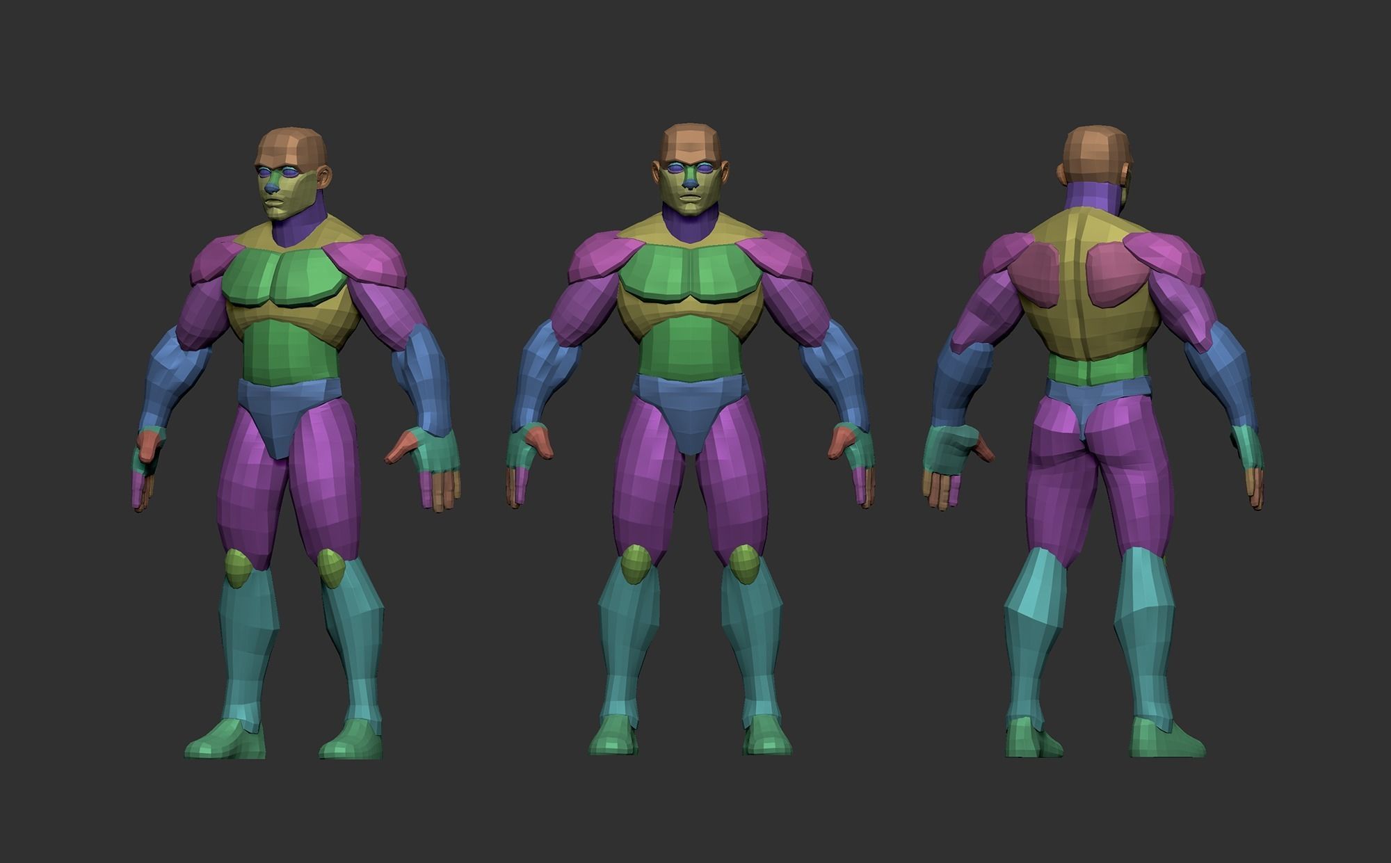 Stylized Fantasy Characters Basemeshes 3D model_3