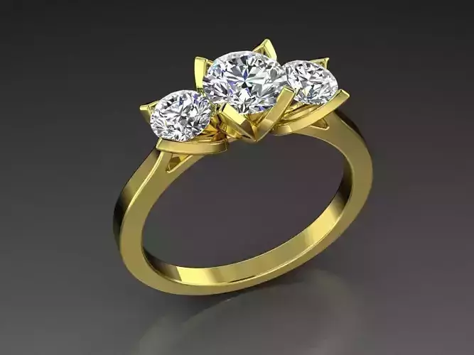 Diamond Jewelry Women Ring 3D print model