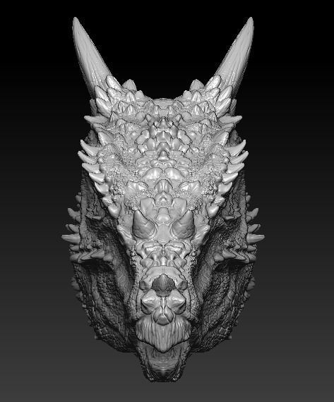 Dracorex head bust 3D model_3