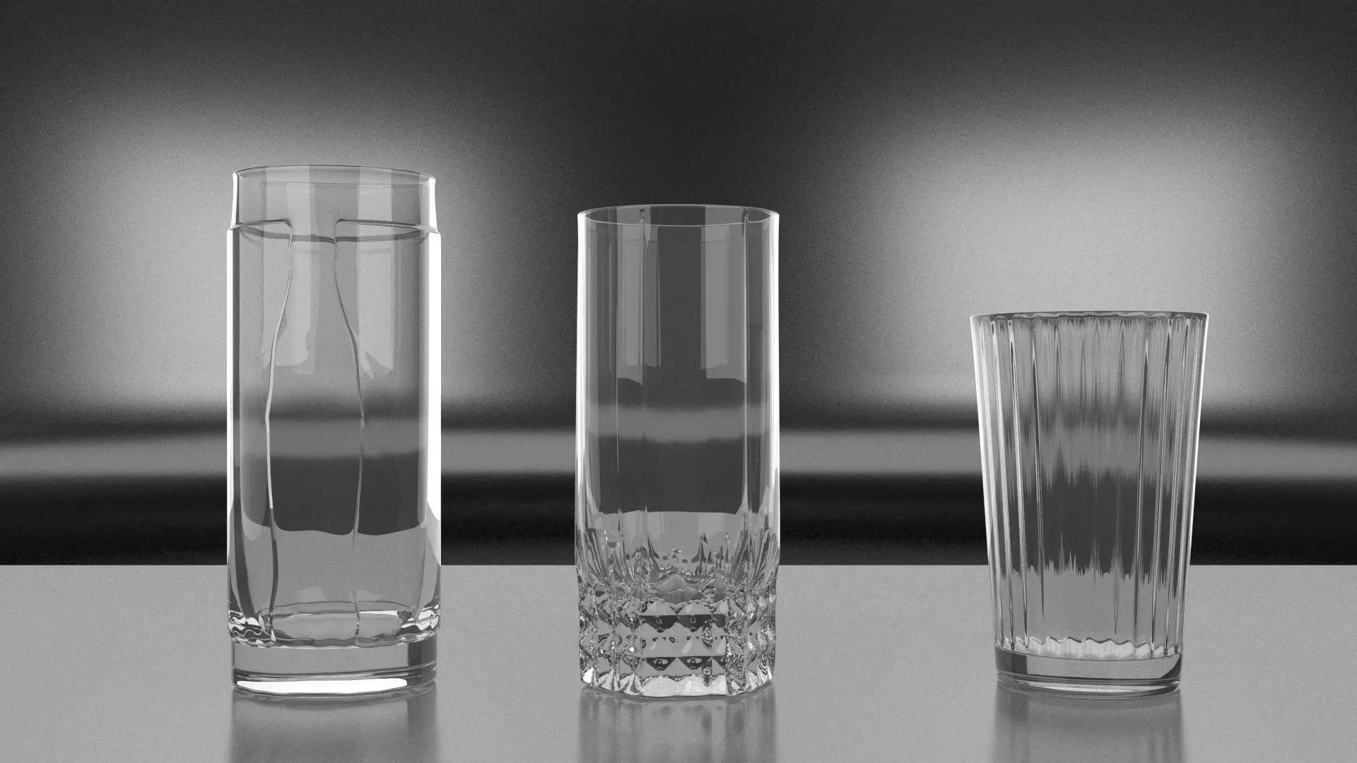 Glass Set 20 models Free 3D model