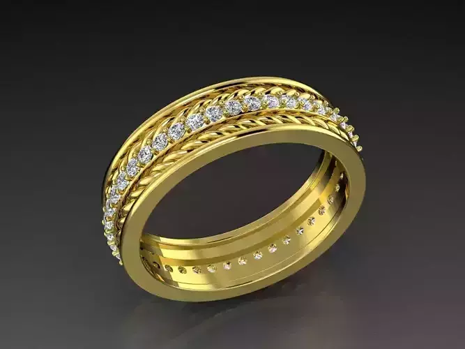 Diamond Jewelry Ring 3D print model
