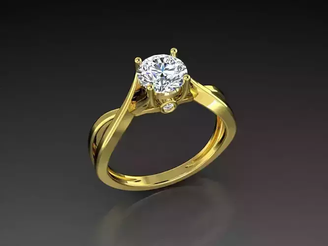 Diamond Jewelry Ring 3D print model