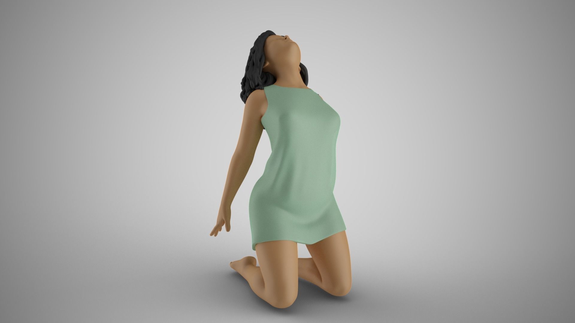 Girl in Fantasy World 3D print model_5