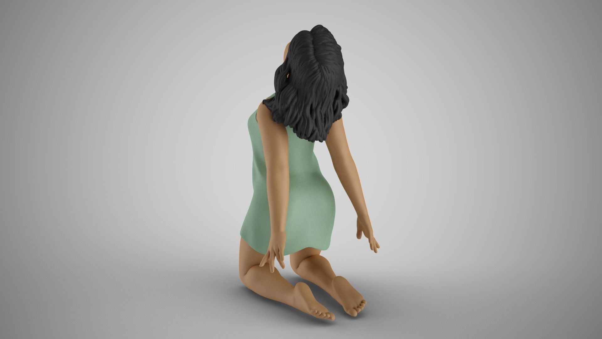 Girl in Fantasy World 3D print model_9