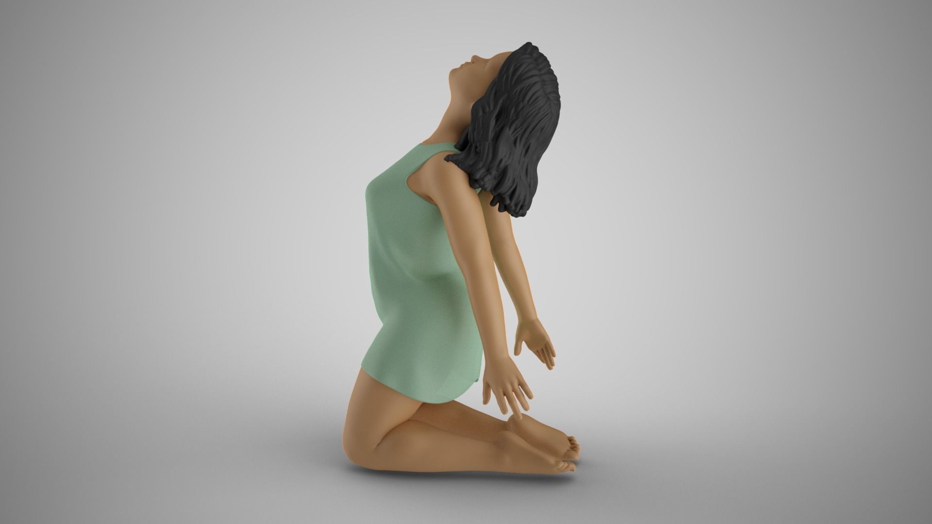 Girl in Fantasy World 3D print model_10