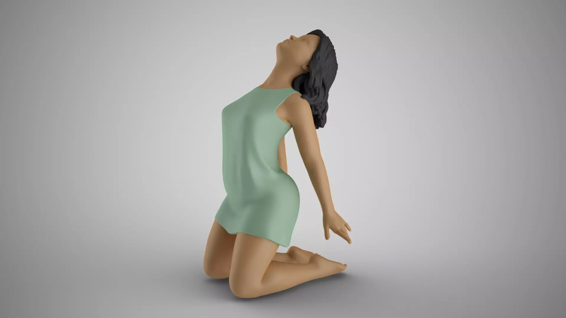 Girl in Fantasy World 3D print model_0