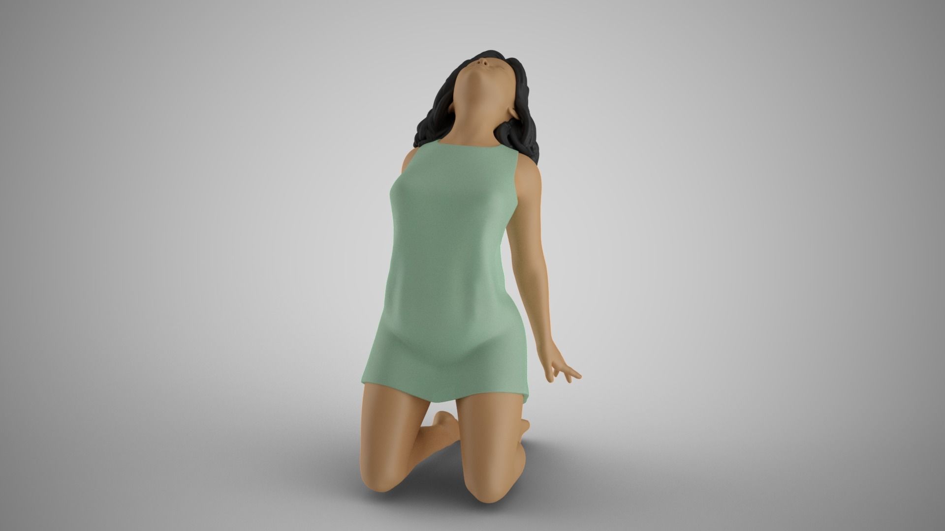 Girl in Fantasy World 3D print model_4