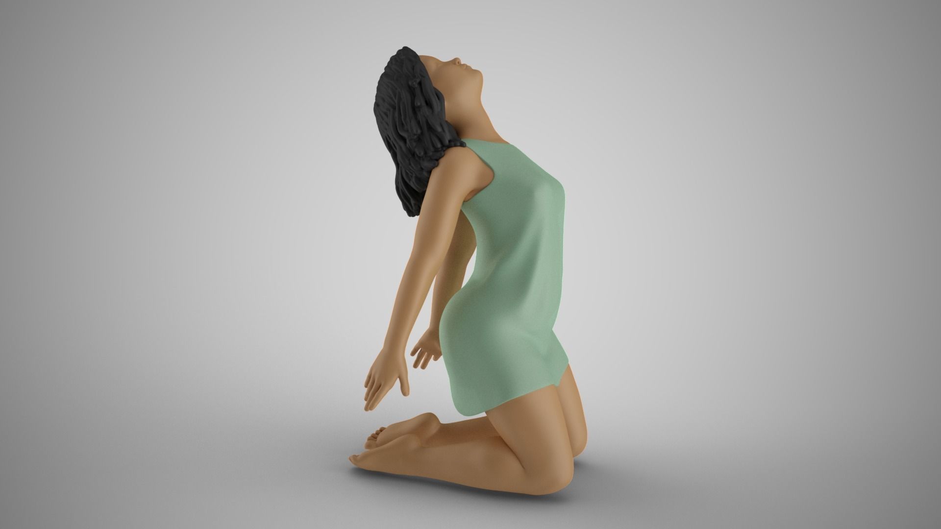 Girl in Fantasy World 3D print model_6