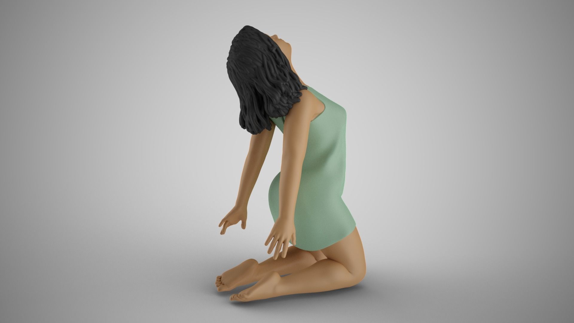Girl in Fantasy World 3D print model_7