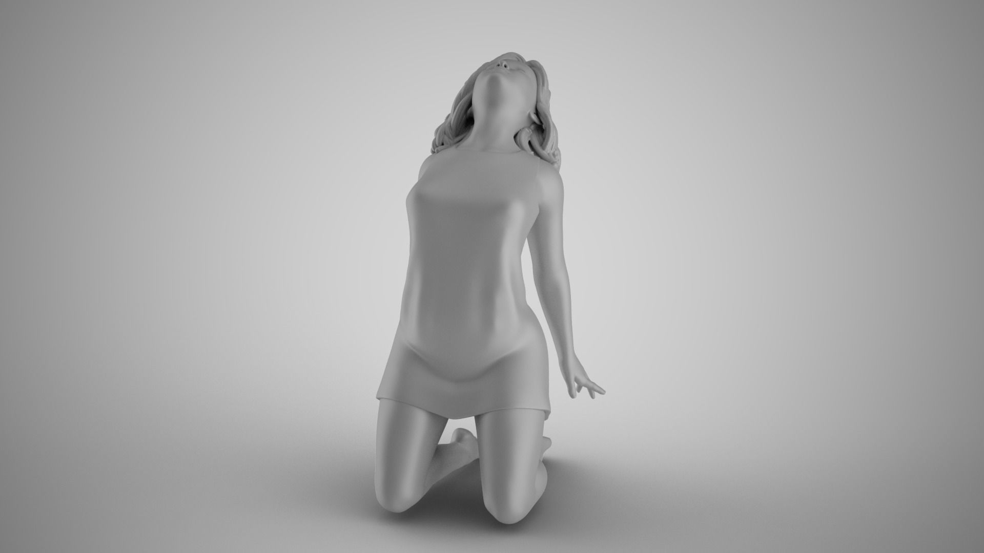 Girl in Fantasy World 3D print model_3