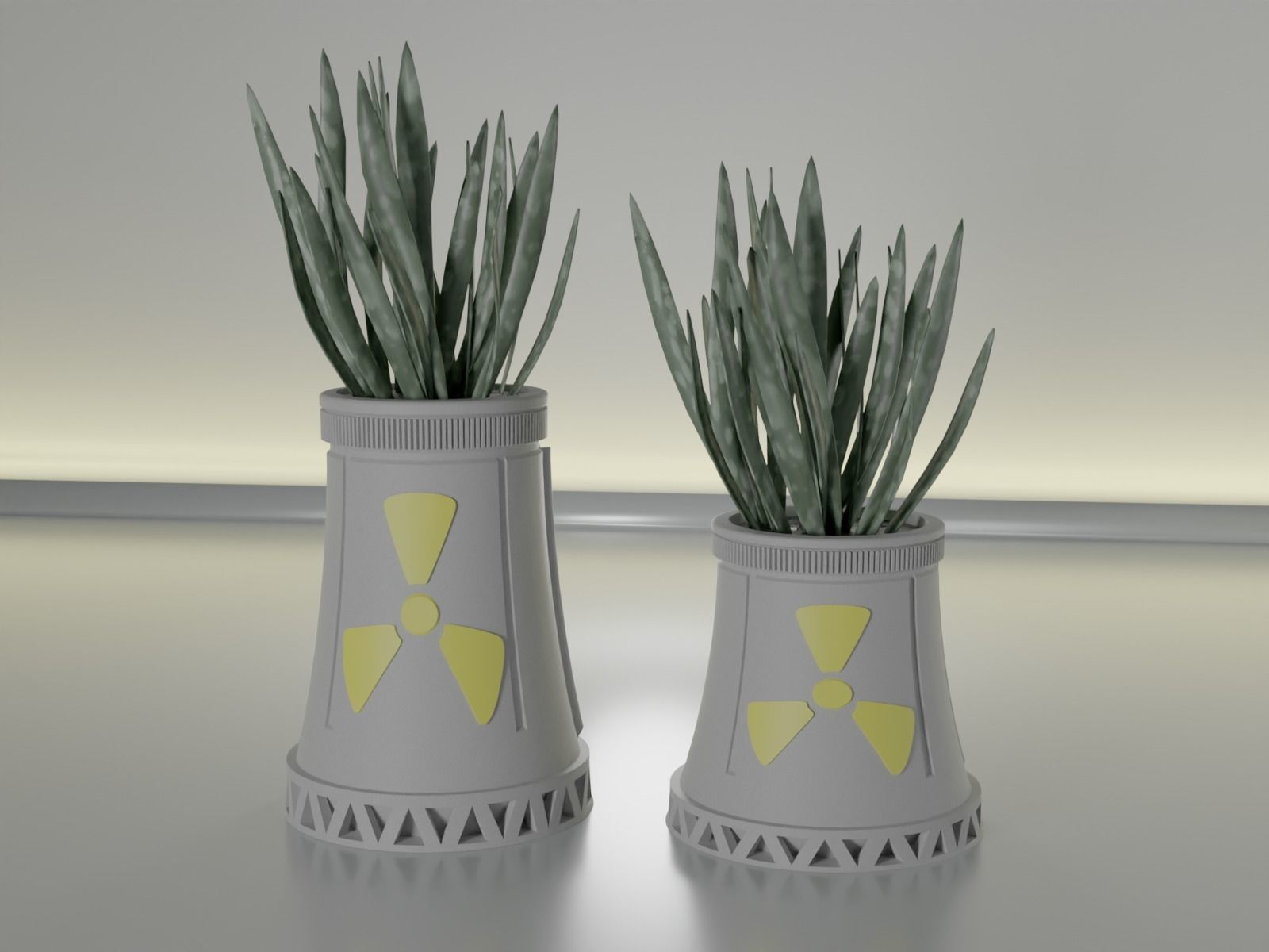 nuclear cooling tower 3D print model_3