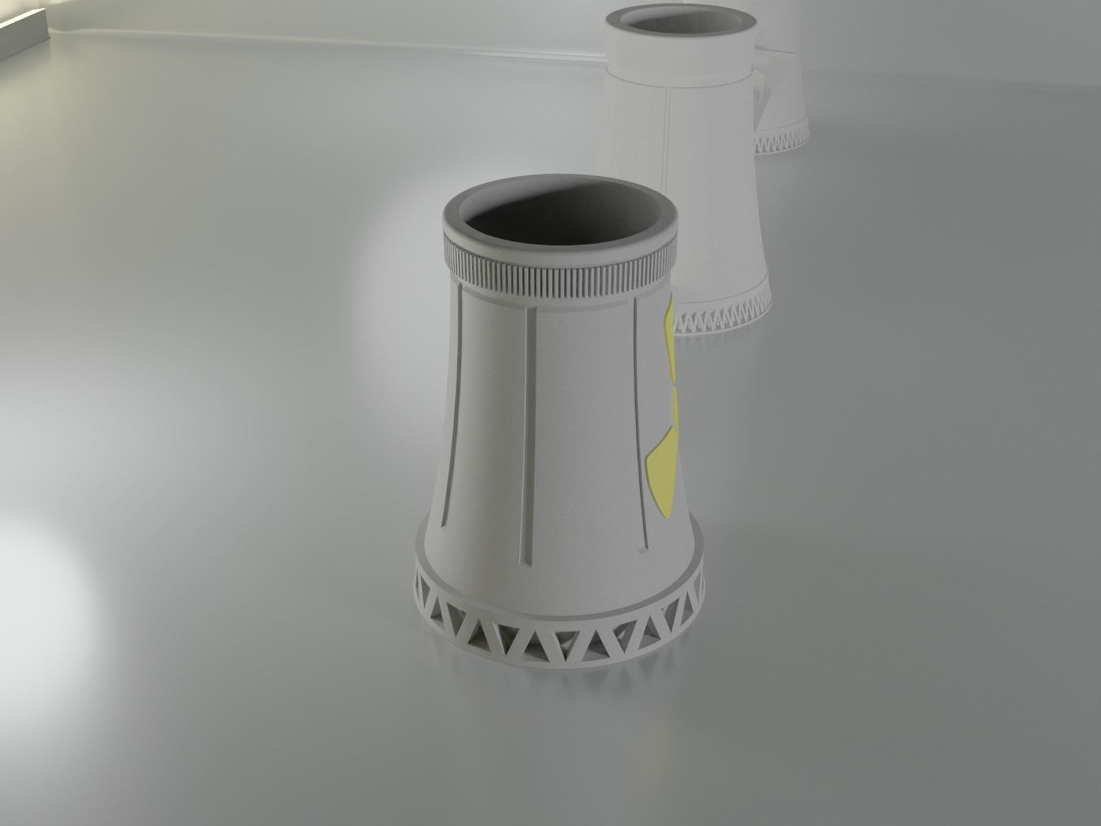 nuclear cooling tower 3D print model_9