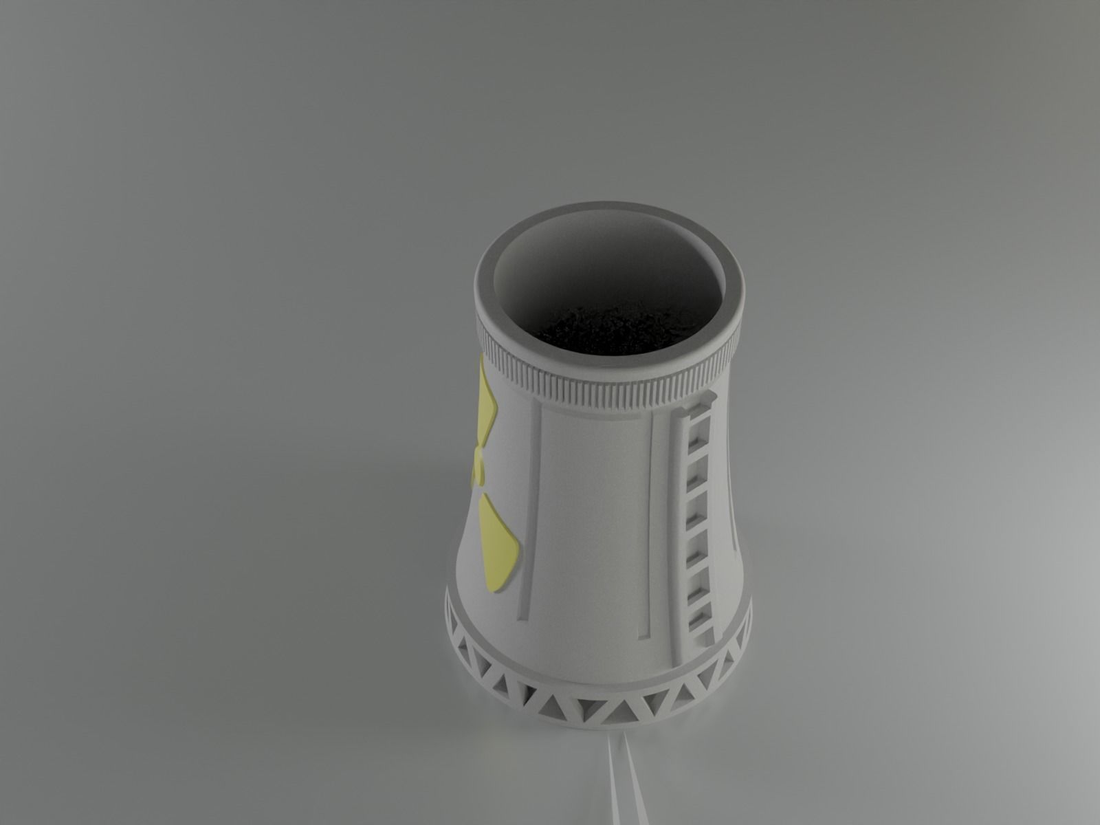 nuclear cooling tower 3D print model_4