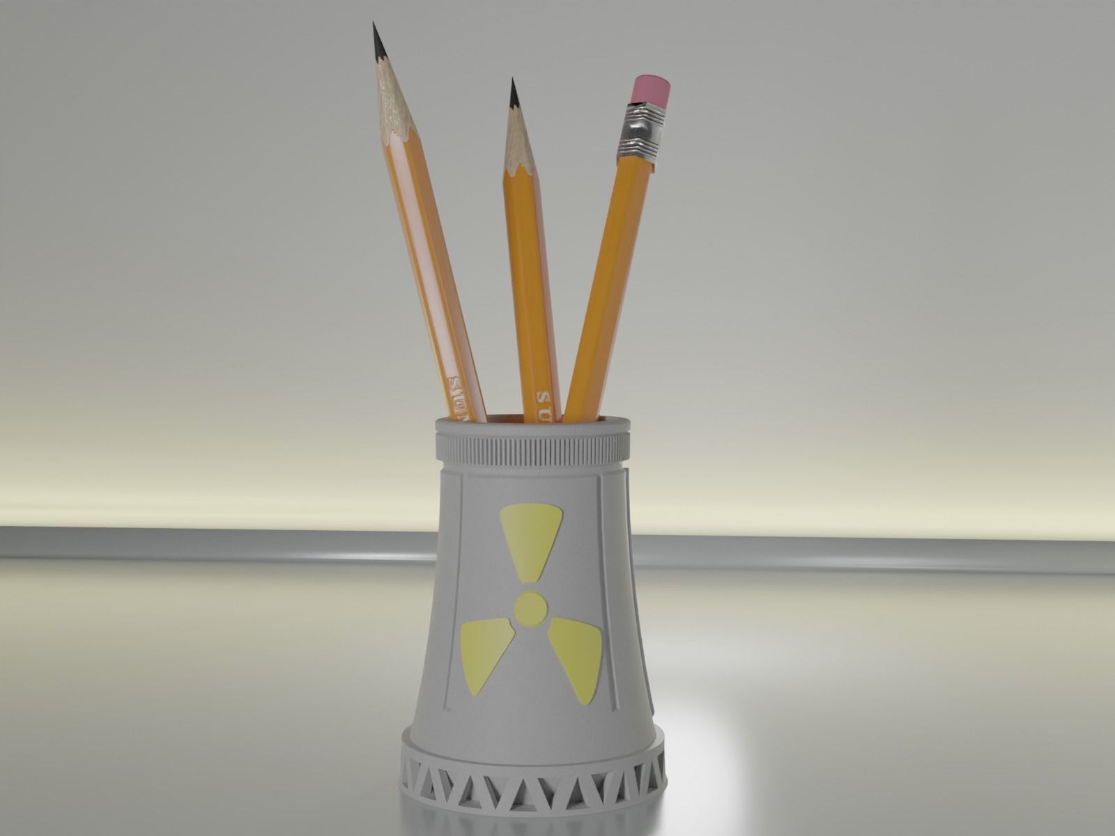 nuclear cooling tower 3D print model_21