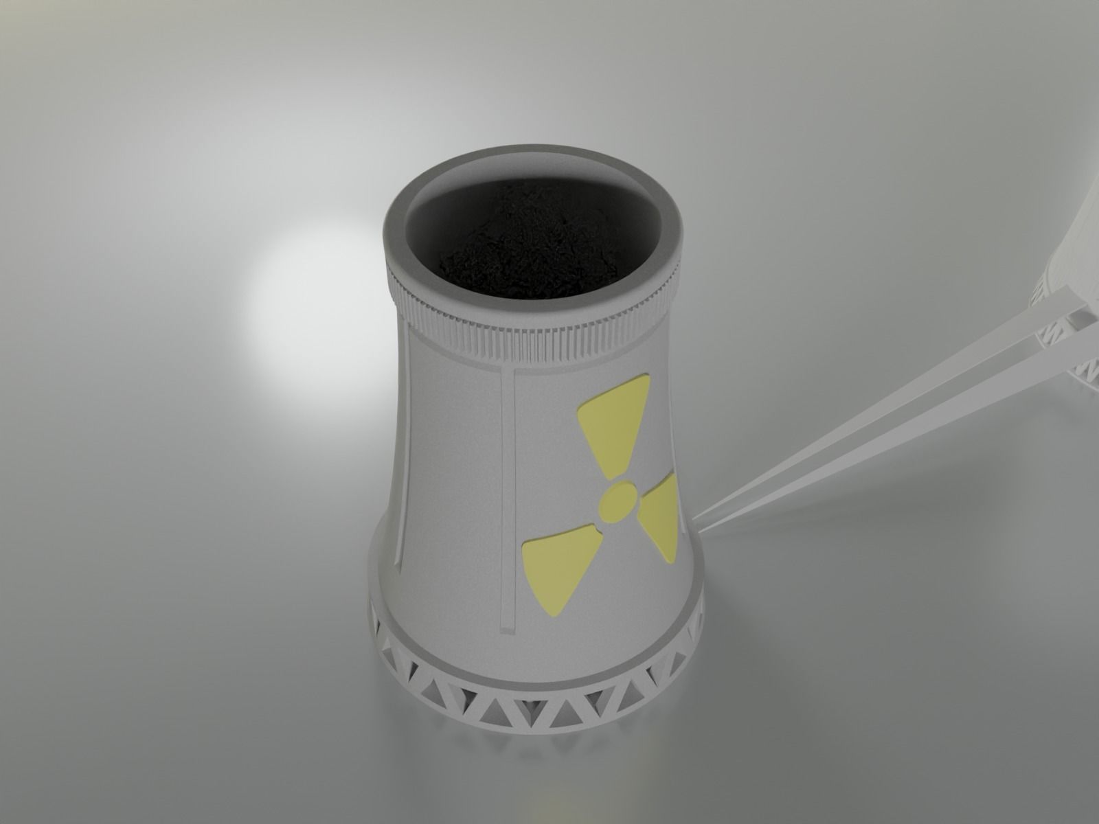 nuclear cooling tower 3D print model_5