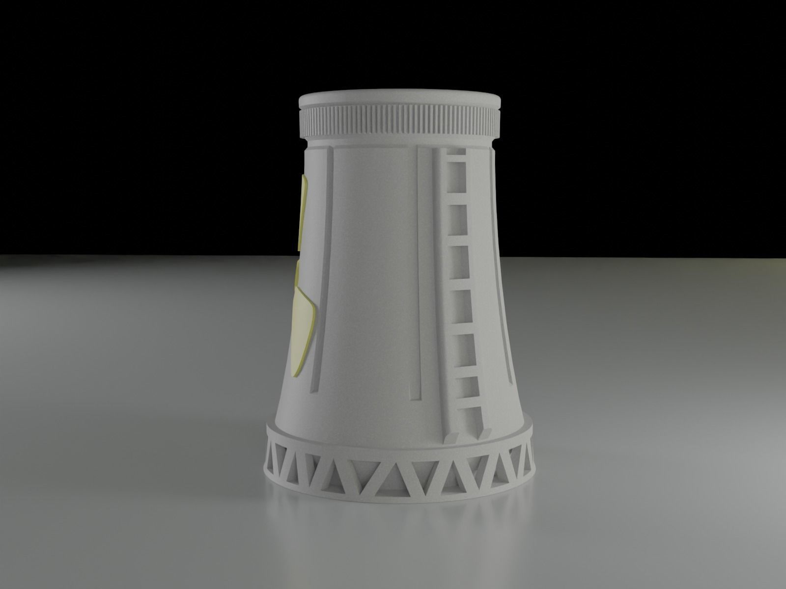 nuclear cooling tower 3D print model_7