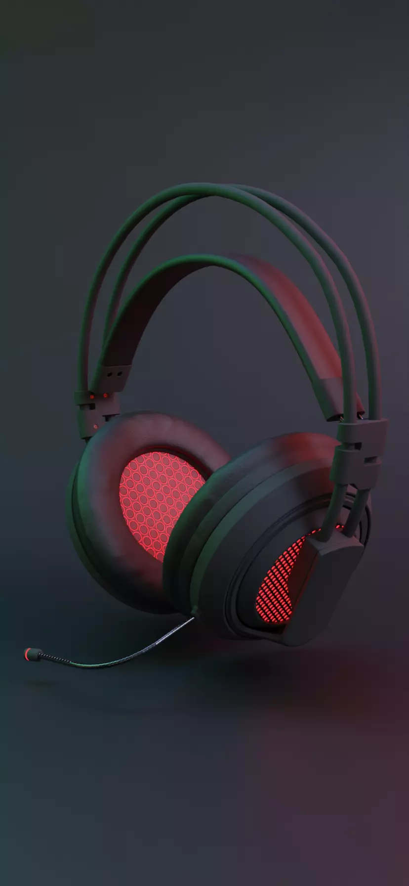 Realistic Headset gaming 3D model_0