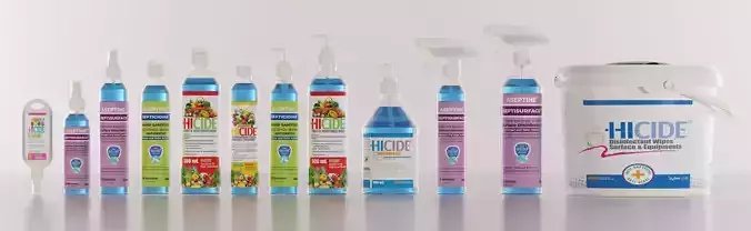 plastic container of disinfectant solution 3D model