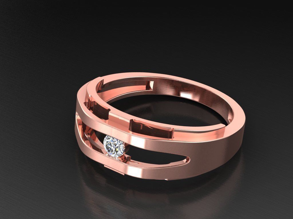 Diamond Jewelry Man Ring 3D print model 3D print model_10