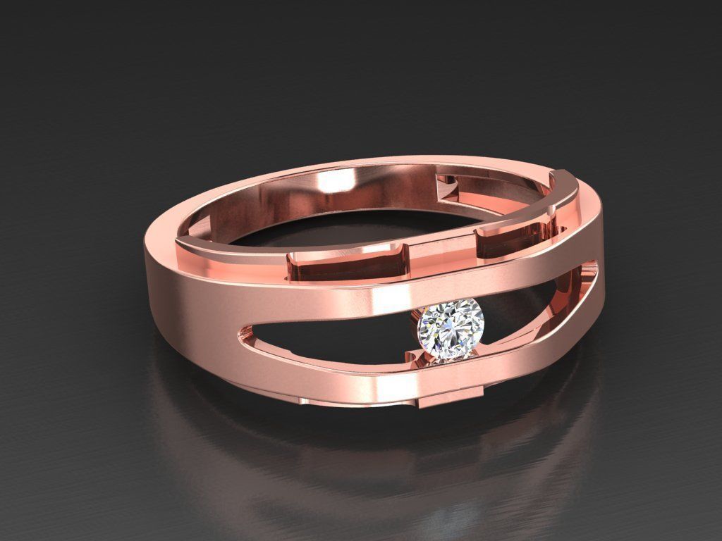 Diamond Jewelry Man Ring 3D print model 3D print model_9
